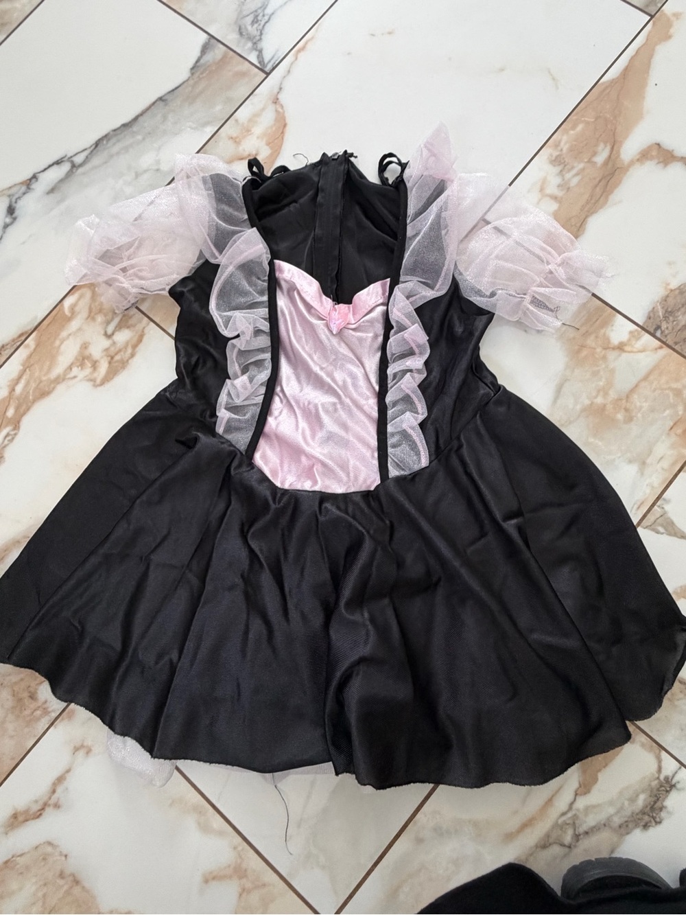 Source Unknown Black and Pink Girls' Halloween Fairy Dress